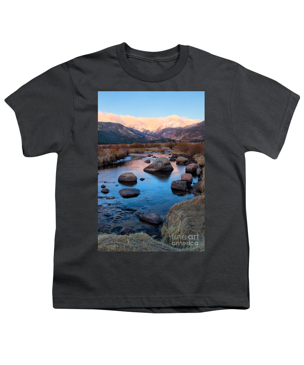 Rocky Mountain National Park Youth T-Shirt featuring the photograph The Big Thompson River Flows Through Rocky Mountain National Par by Ronda Kimbrow