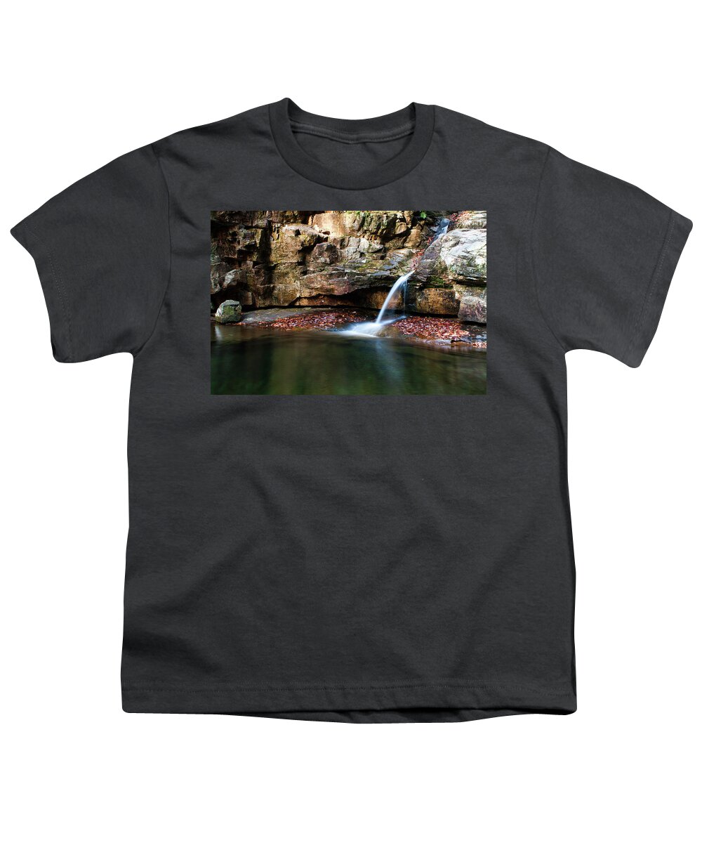 Waterfall Youth T-Shirt featuring the photograph The Blue Hole in November #1 by Jeff Severson