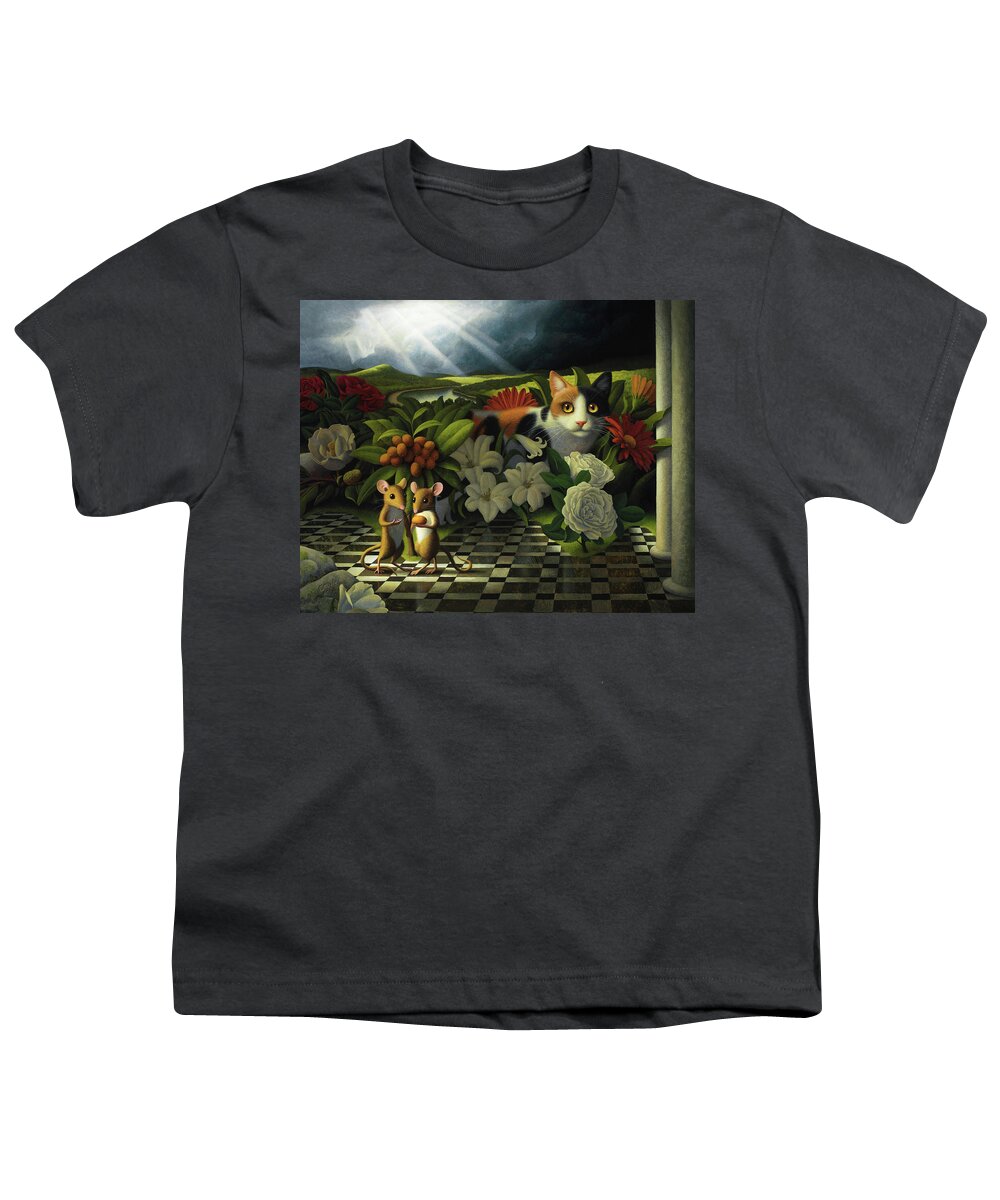 Mice Youth T-Shirt featuring the painting The Coming Storm by Chris Miles