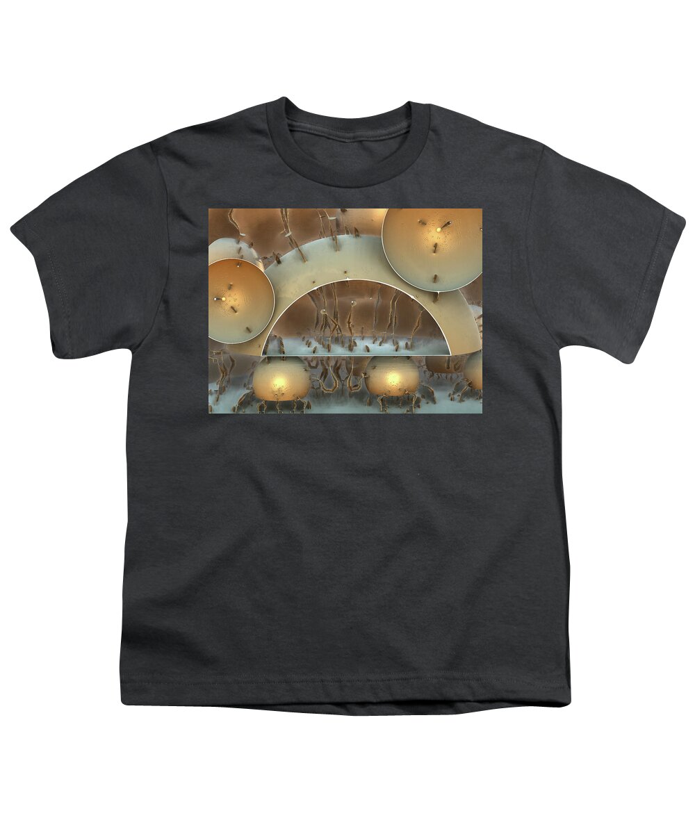 Reflection Youth T-Shirt featuring the digital art The curious invention of professor Wahnstein by Tim Abeln