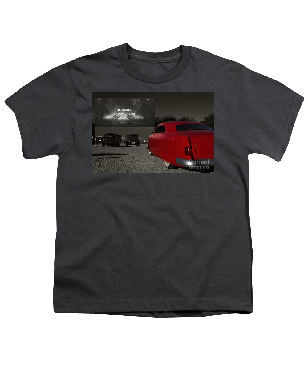 Transportation Youth T-Shirt featuring the photograph The Drive-In by Dennis Hedberg