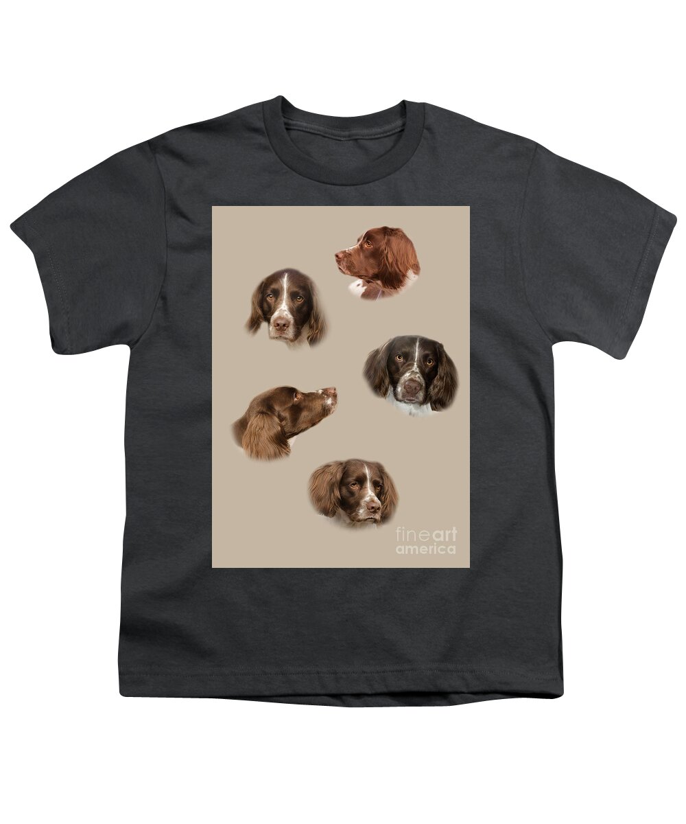 Dogs Youth T-Shirt featuring the photograph The English Springer Spaniel by Linsey Williams