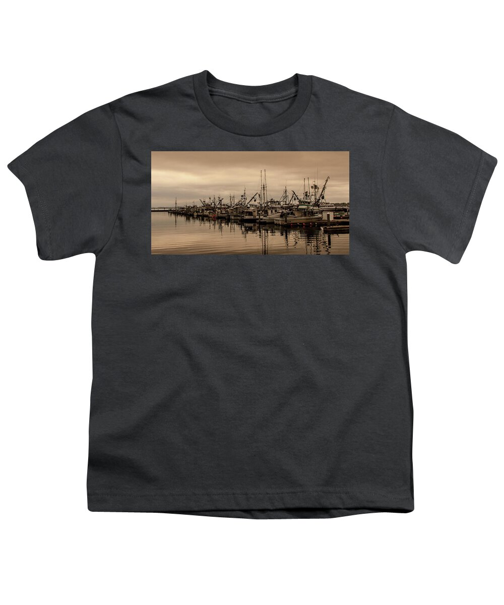 Fishing Boat Youth T-Shirt featuring the photograph The Fishing Fleet by Tony Locke