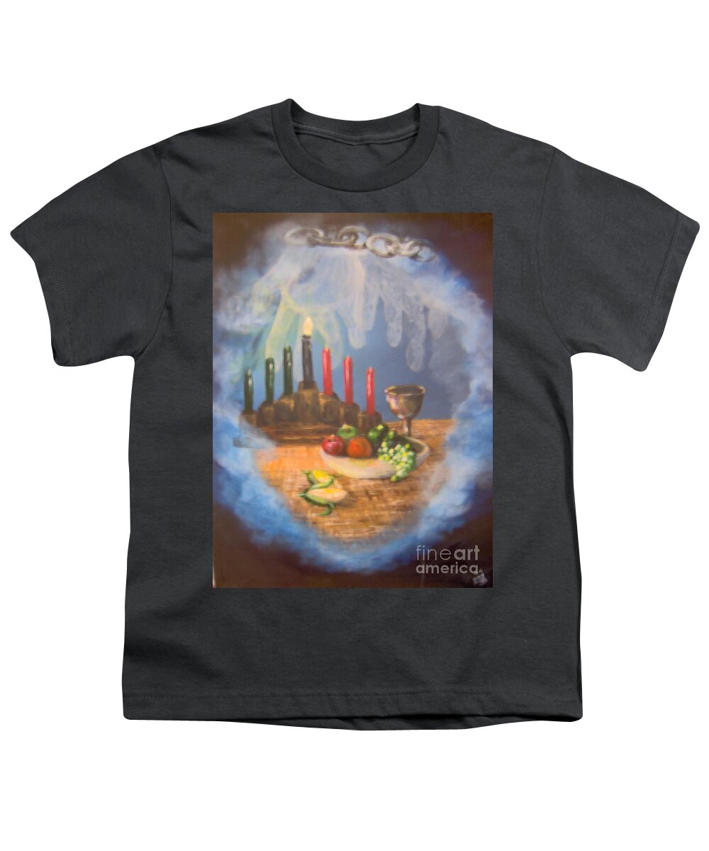 Still Life Youth T-Shirt featuring the painting The Gift by Saundra Johnson