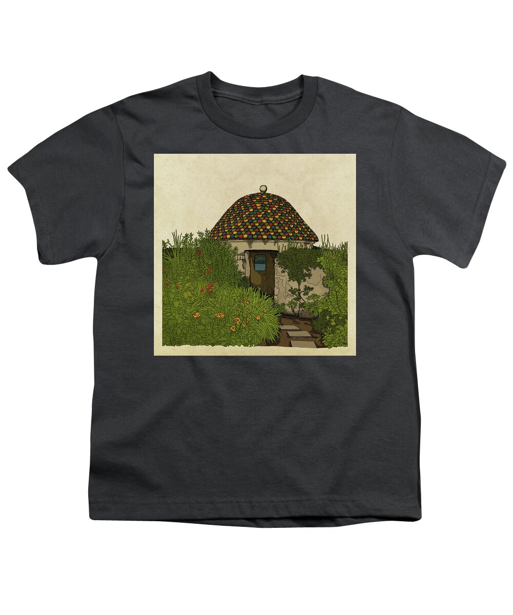Drawing Youth T-Shirt featuring the drawing The Guard House by Meg Shearer
