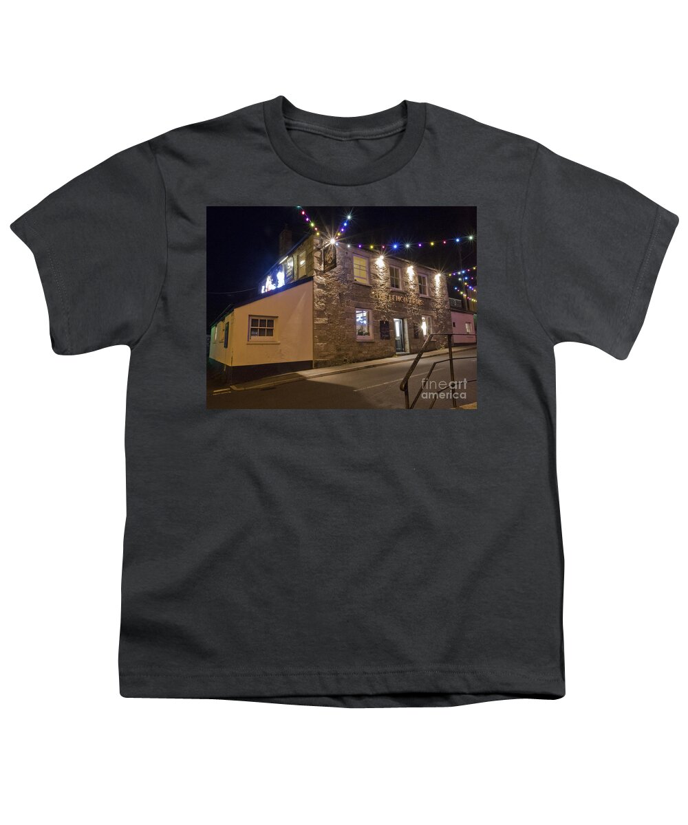 The Lemon Arms Youth T-Shirt featuring the photograph The Lemon Arms Mylor Bridge by Terri Waters