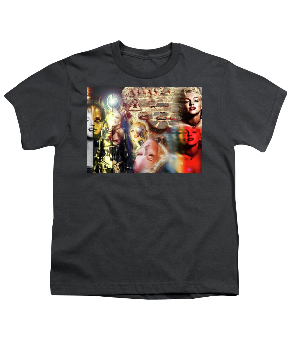 Marilyn Youth T-Shirt featuring the digital art The Marilyn Machine by Jason Bohannon