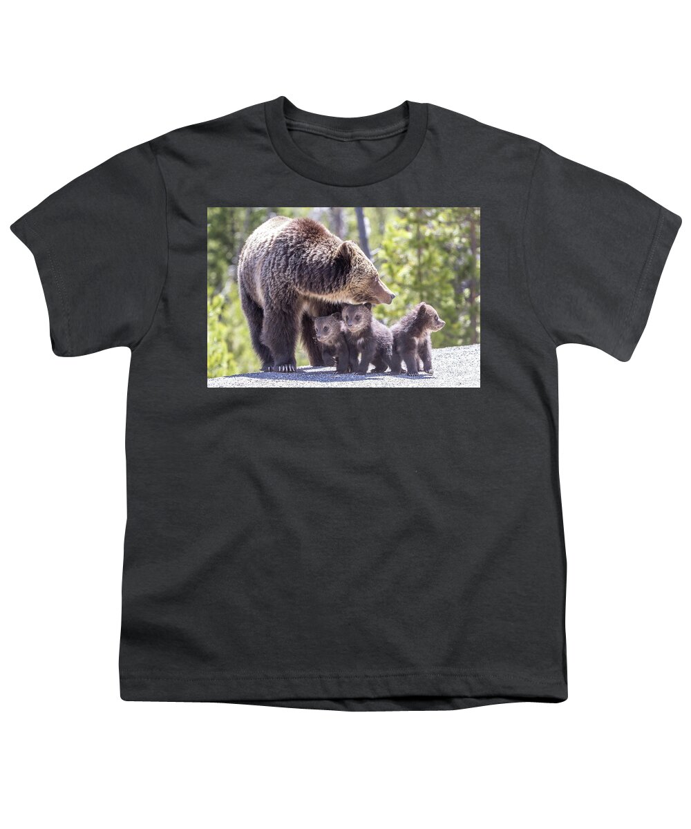 Yellowstone Youth T-Shirt featuring the photograph The Protector by Kevin Dietrich