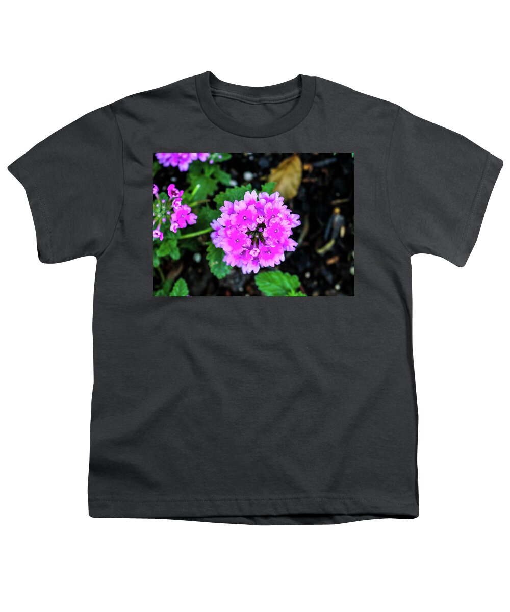 Purple Color Youth T-Shirt featuring the photograph The Purple Flower by Britten Adams