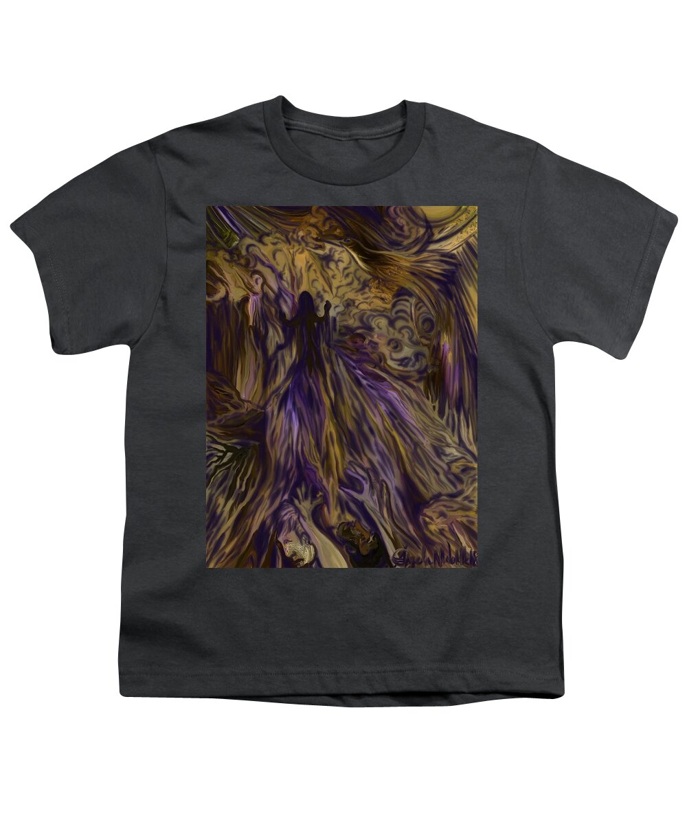 Visionary Art Youth T-Shirt featuring the digital art The Rapture by Angela Weddle