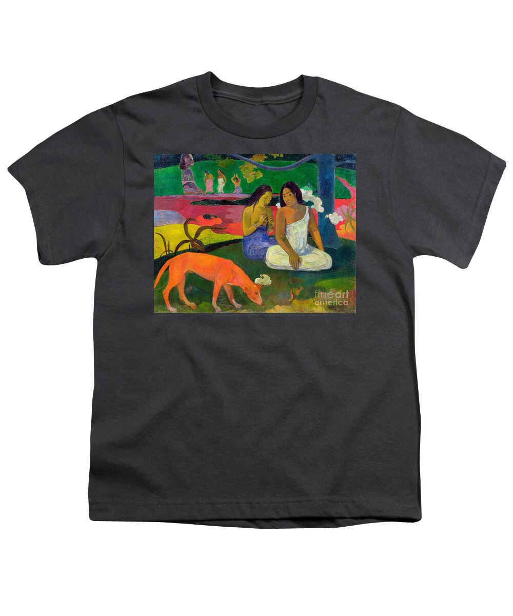 Red Dog Youth T-Shirt featuring the painting The Red Dog by Paul Gauguin