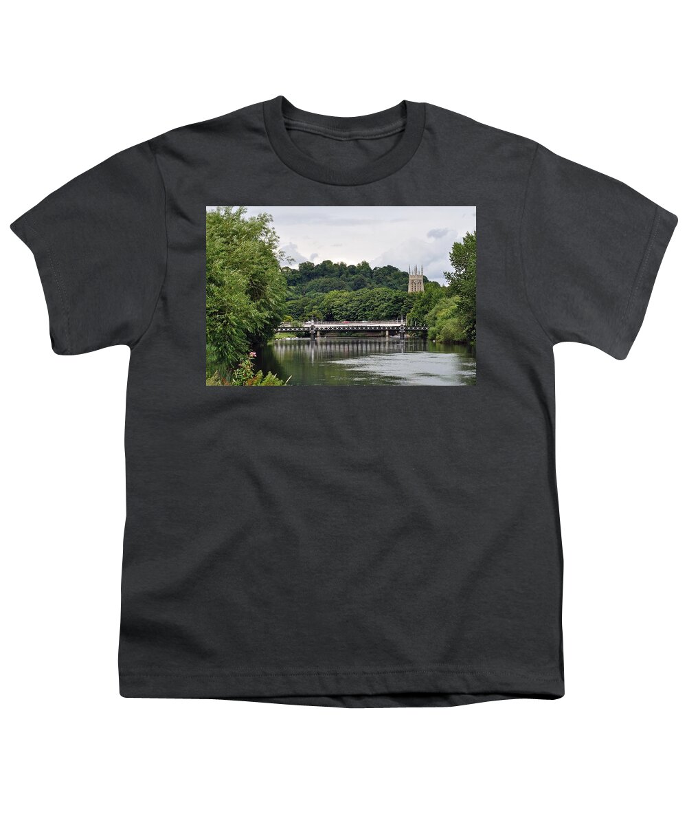Europe Youth T-Shirt featuring the photograph The River and Bridges at Burton on Trent by Rod Johnson