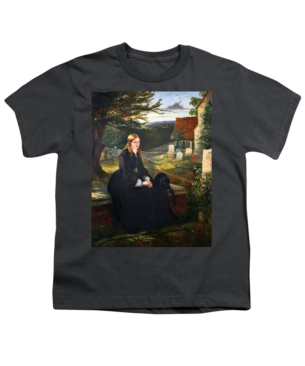 Thomas Brooks - The Sisters Grave 1857 Youth T-Shirt featuring the painting The Sisters Grave by MotionAge Designs