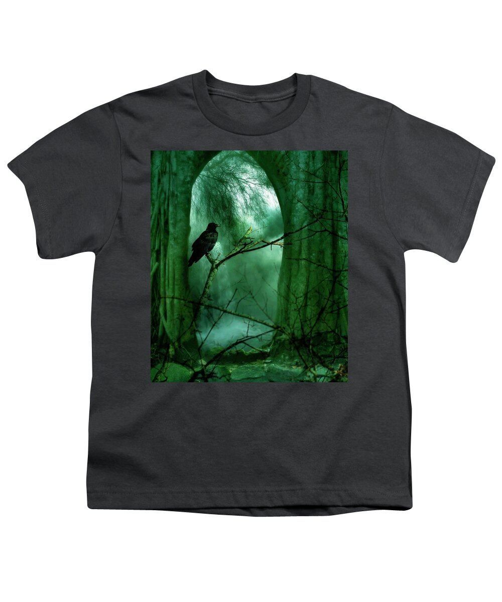 Crow Youth T-Shirt featuring the photograph The Watch by Stoney Lawrentz
