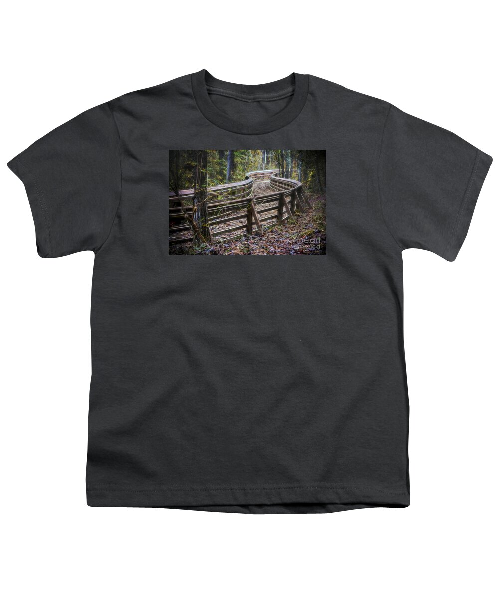 Pathway Youth T-Shirt featuring the photograph Through The Woods by Ken Johnson