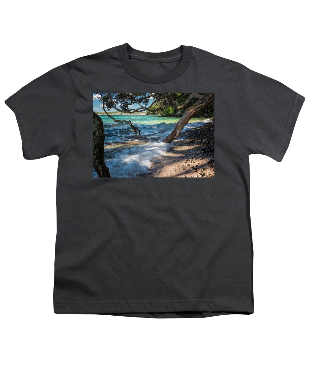 New Zealand Youth T-Shirt featuring the photograph Tiritiri Matangi Nature Reserve New Zealand by Joan Carroll