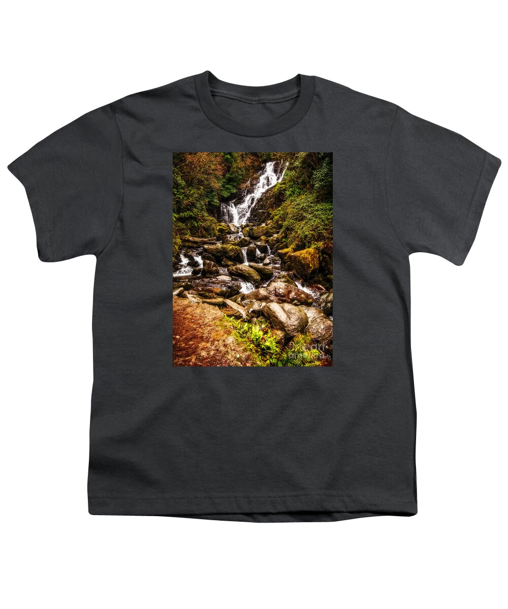 Torc Waterfall Youth T-Shirt featuring the photograph Torc Waterfall by Imagery by Charly