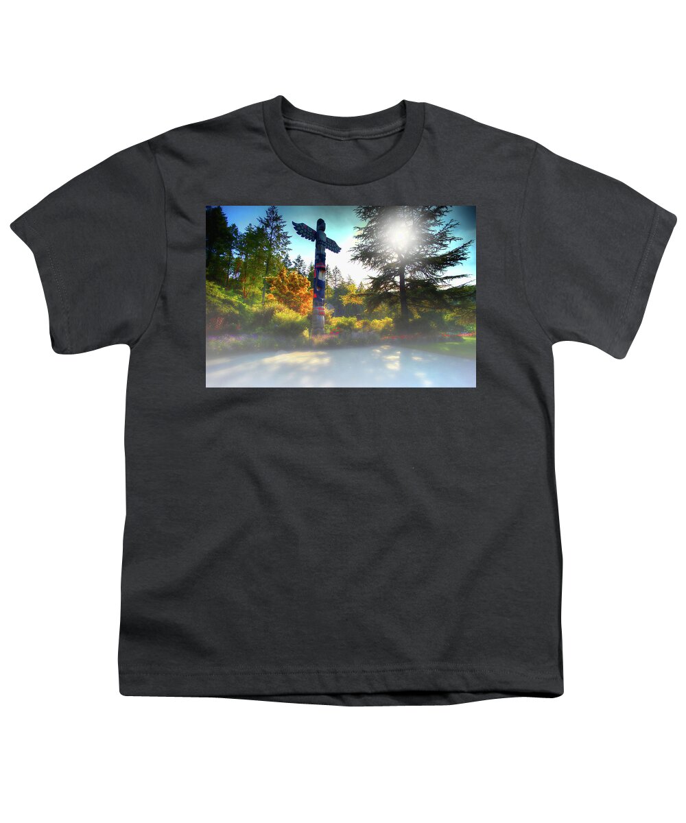 Youth T-Shirt featuring the photograph Totems In Mist by Lawrence Christopher