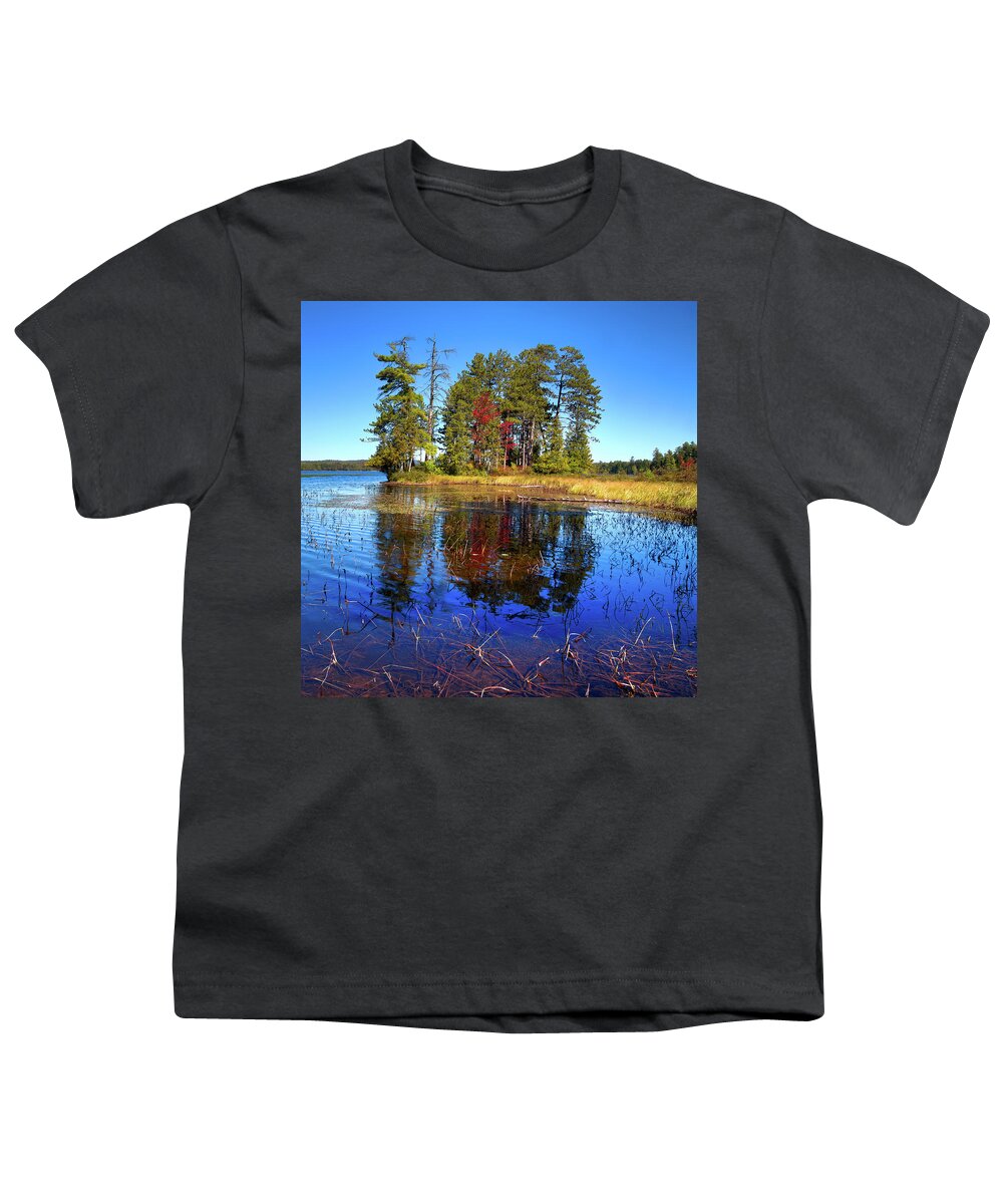 Touch Of Fall On Raquette Lake Youth T-Shirt featuring the photograph Touch of Fall on Raquette Lake by David Patterson