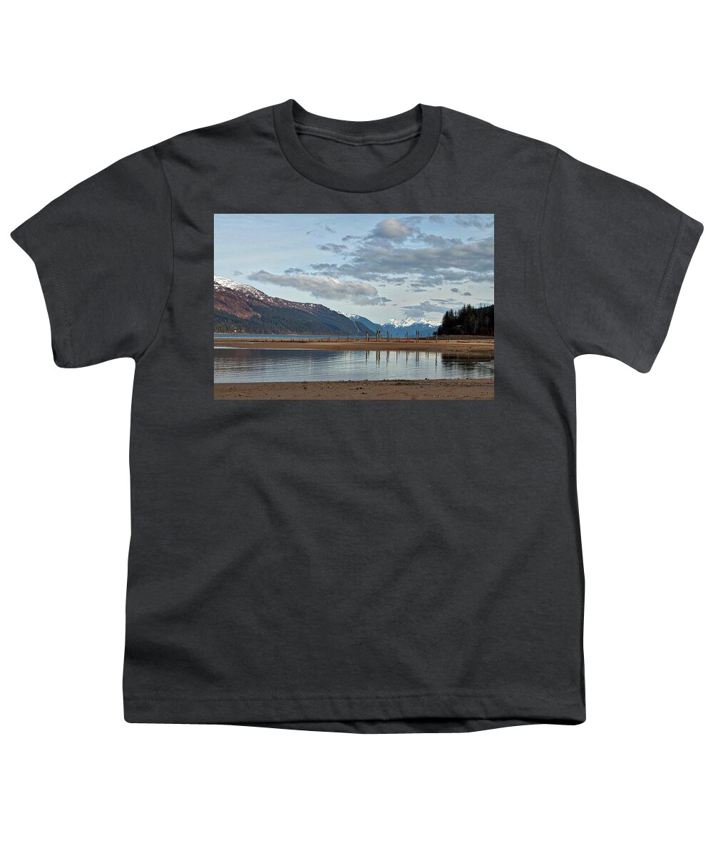 Treadwell Youth T-Shirt featuring the photograph Treadwell Cave In Cove Hundredth Anniversary by Cathy Mahnke
