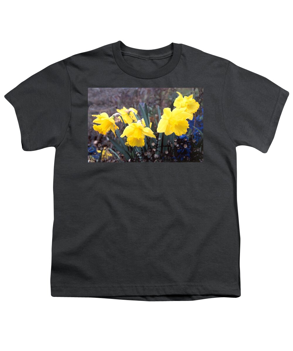 Flowes Youth T-Shirt featuring the photograph Trumpets of Spring by Steve Karol