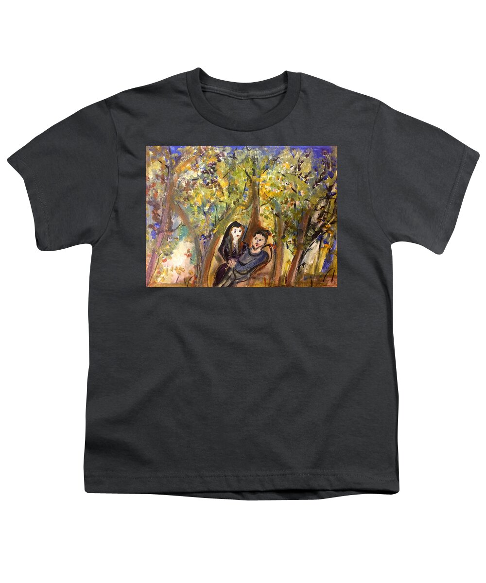Freeze Youth T-Shirt featuring the painting Tudor freeze frame by Judith Desrosiers