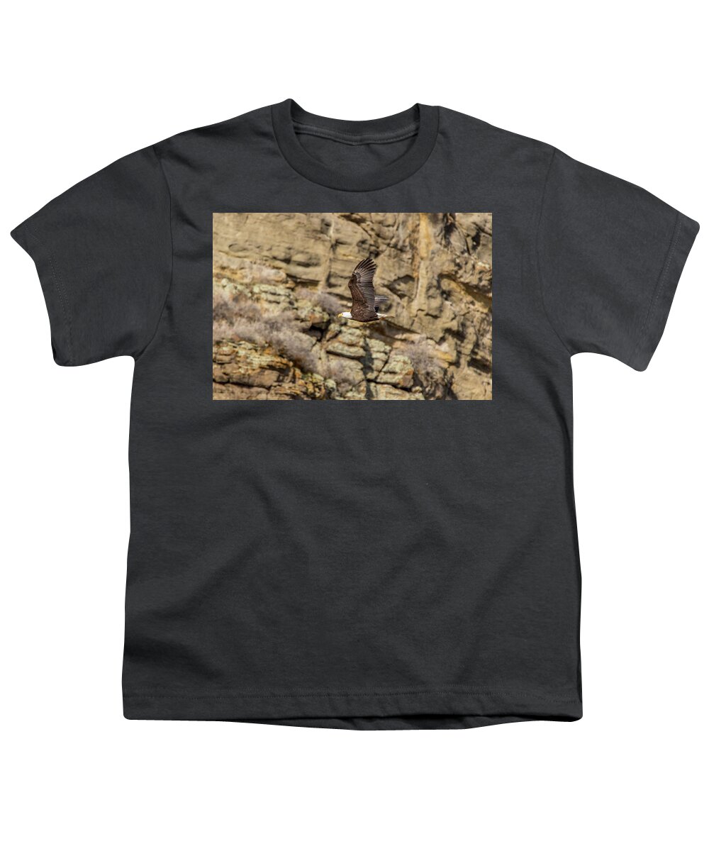 California Youth T-Shirt featuring the photograph Tule Lake Eagle by Marc Crumpler