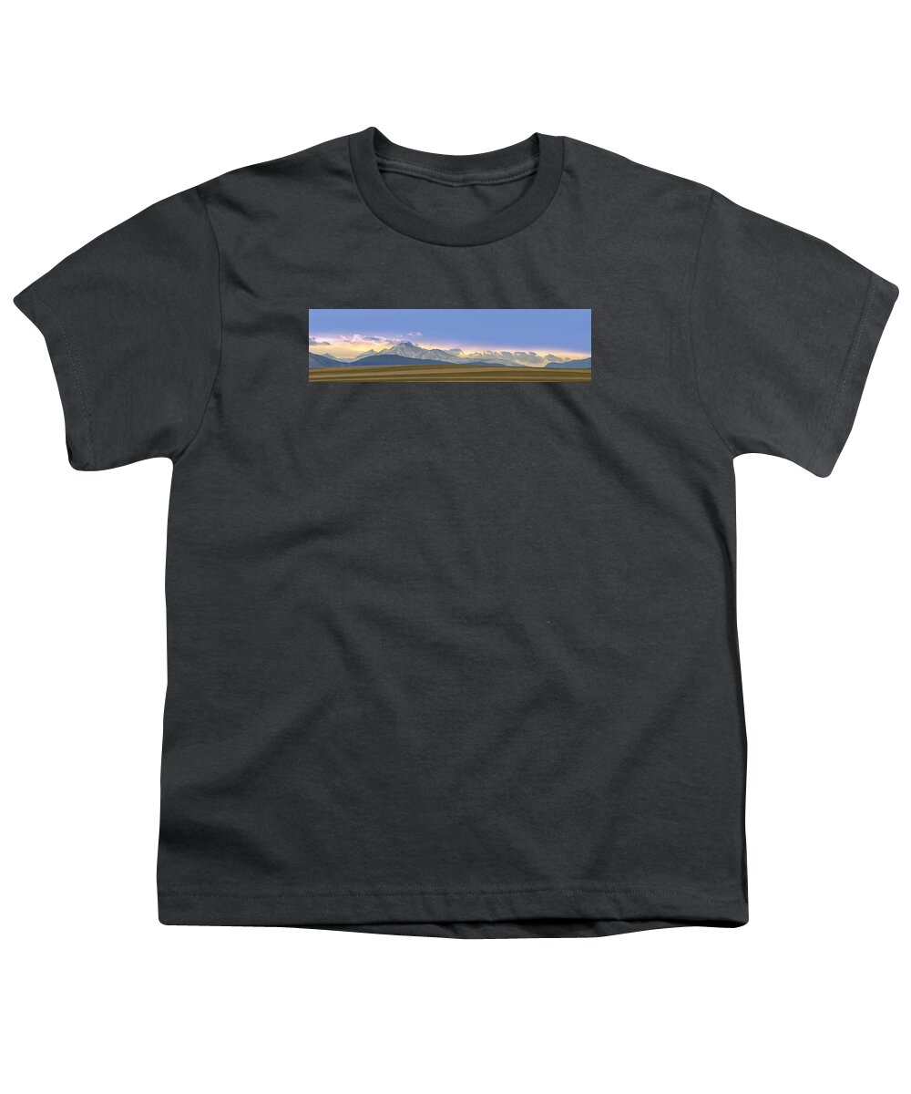 Twin Peaks Youth T-Shirt featuring the photograph Twin Peaks Panorama View from the Agriculture Plains by James BO Insogna