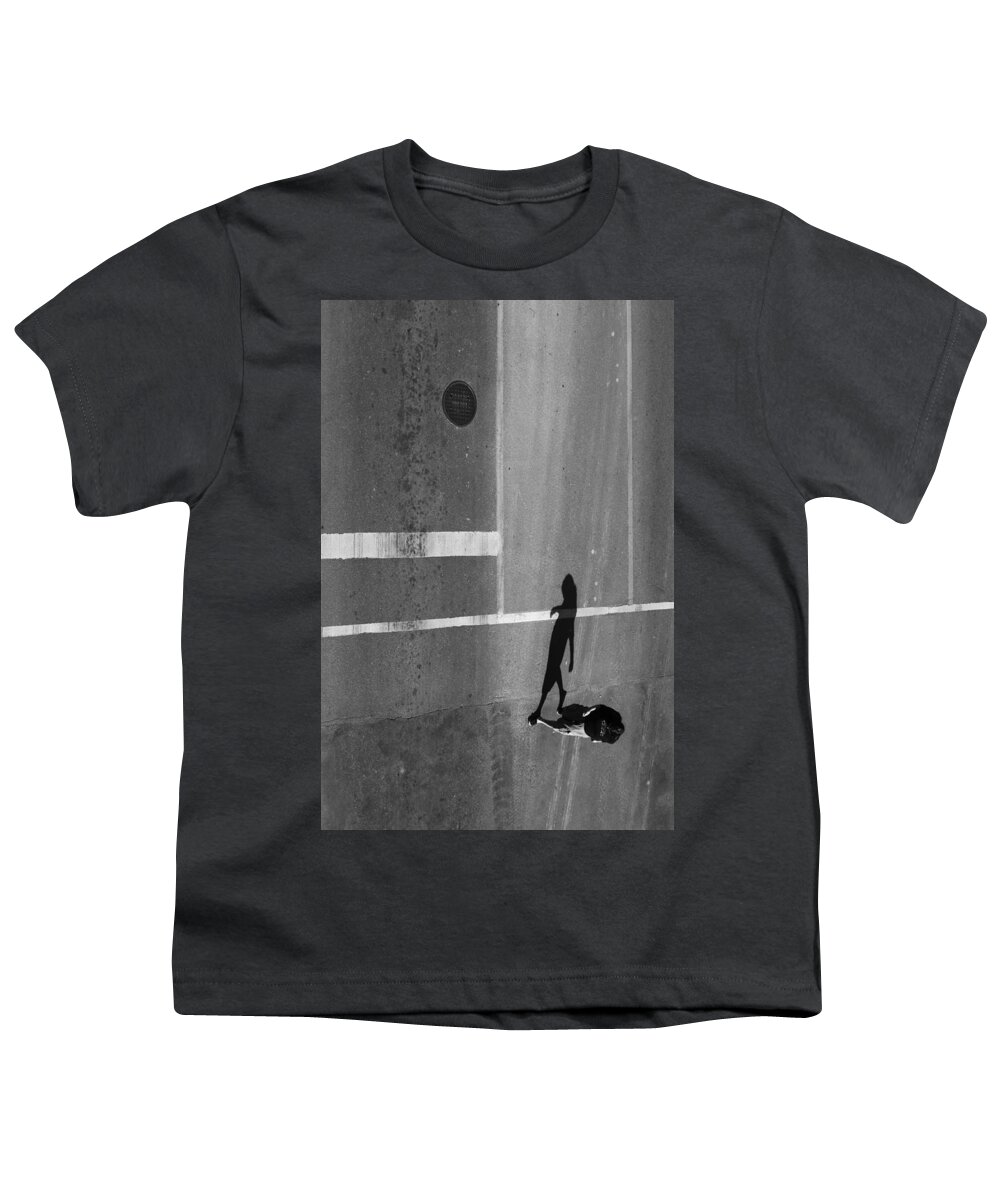Street Photography Youth T-Shirt featuring the photograph Twitches of Tumbles by J C