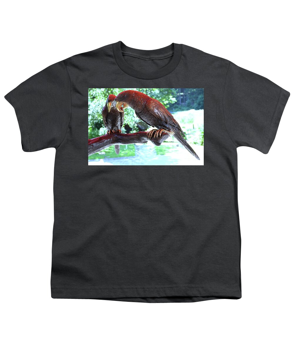 Eagle Youth T-Shirt featuring the photograph Two Eagles - Ein Adler-Paar by Eva-Maria Di Bella