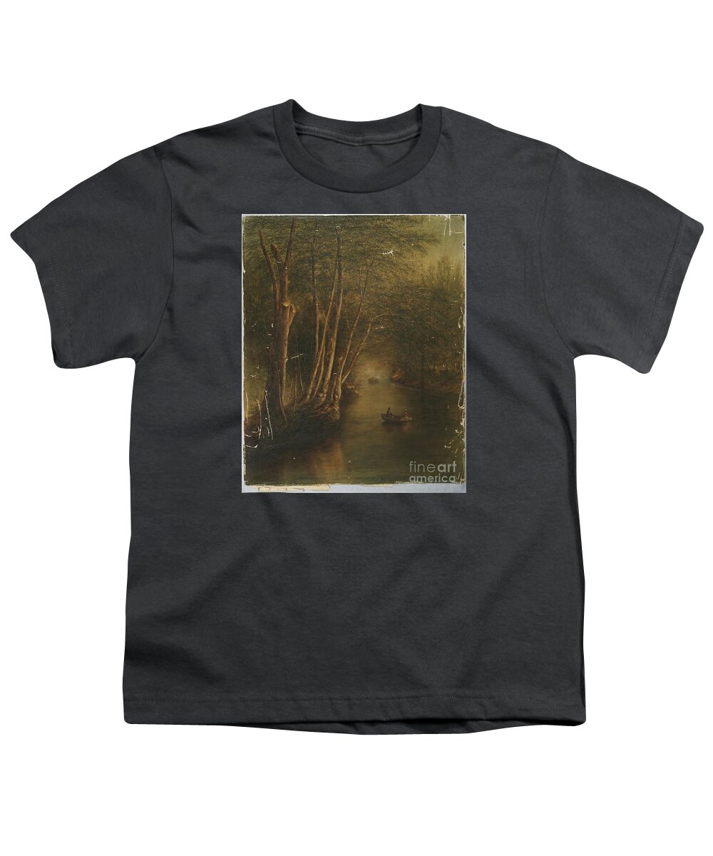 Thomas Addison Richards Youth T-Shirt featuring the painting Under the Birches by MotionAge Designs