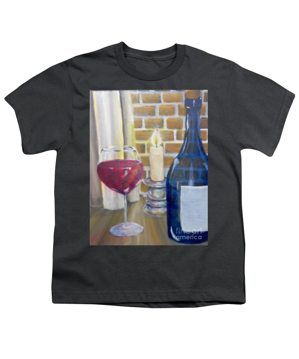 Wine Youth T-Shirt featuring the painting Unwind by Saundra Johnson