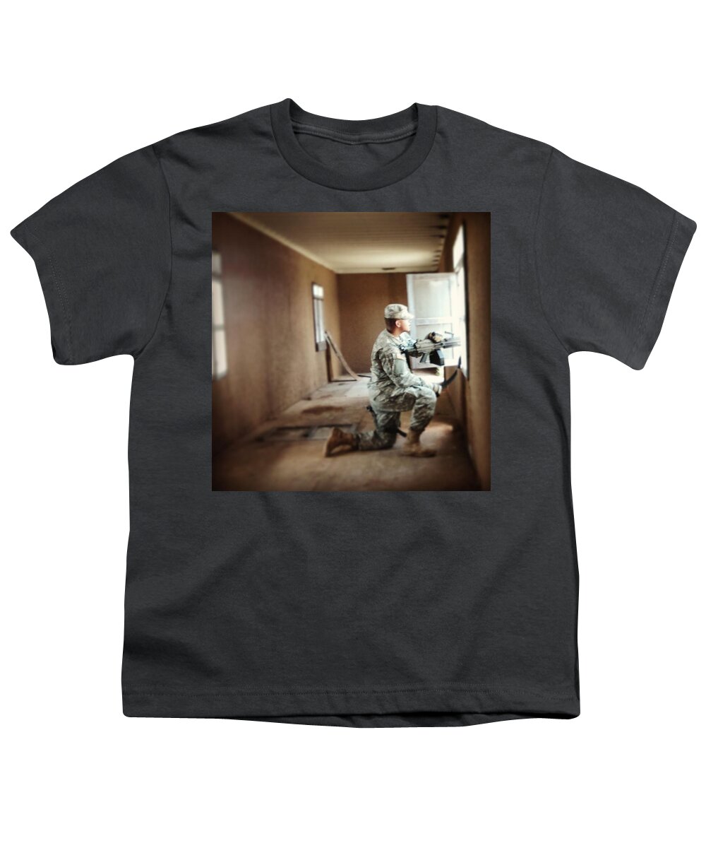 Field Youth T-Shirt featuring the photograph Urban Ops Exercise. #military #police by Pascal Brun