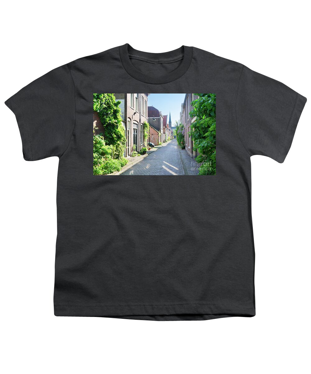 Delft Youth T-Shirt featuring the photograph Delft old town in Holland by Anastasy Yarmolovich