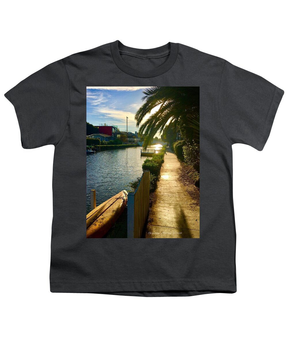 Nature Youth T-Shirt featuring the photograph Venice Canal Reflections 7 by Christine McCole