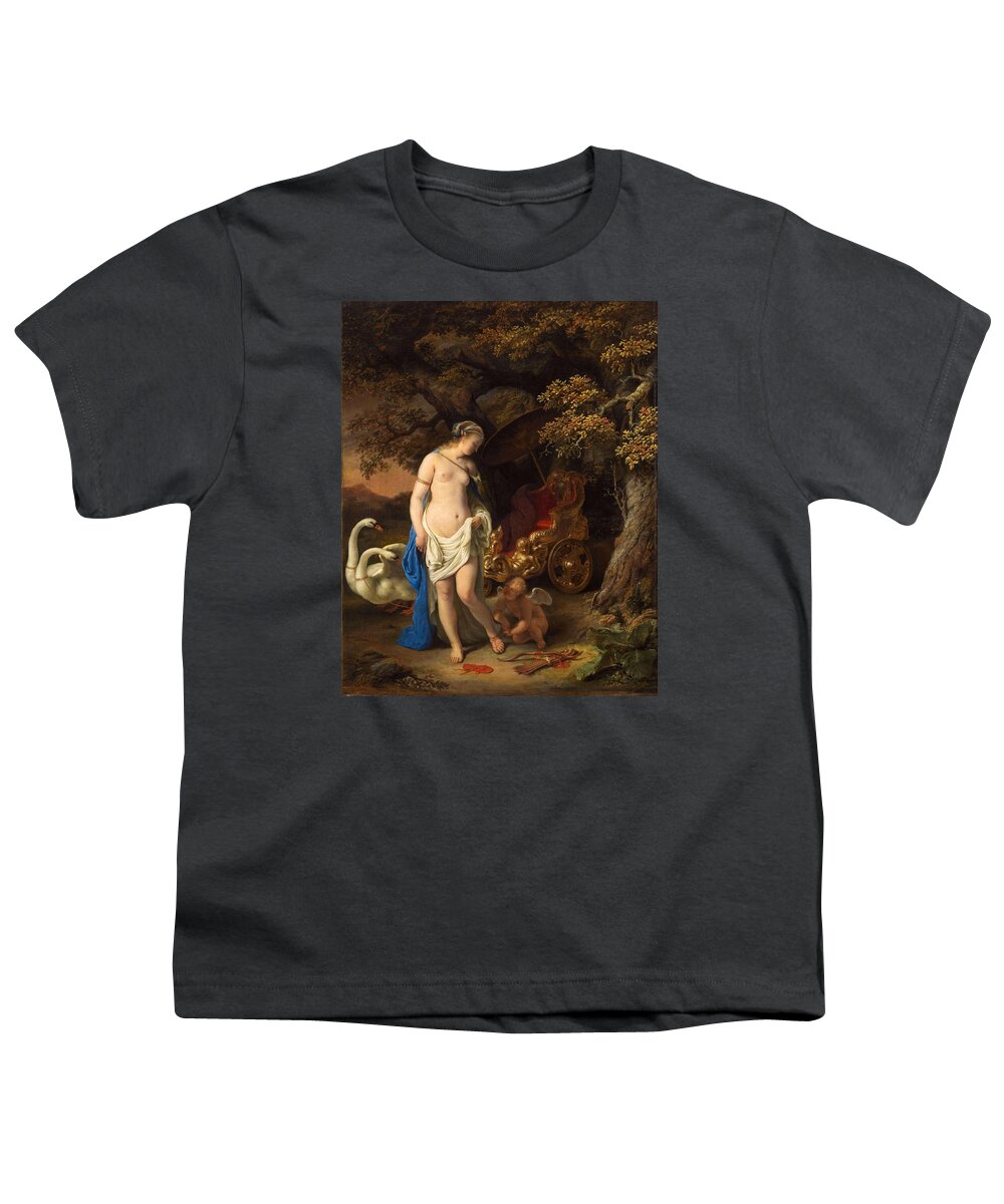 Ferdinand Bol Youth T-Shirt featuring the painting Venus and Cupid by Ferdinand Bol