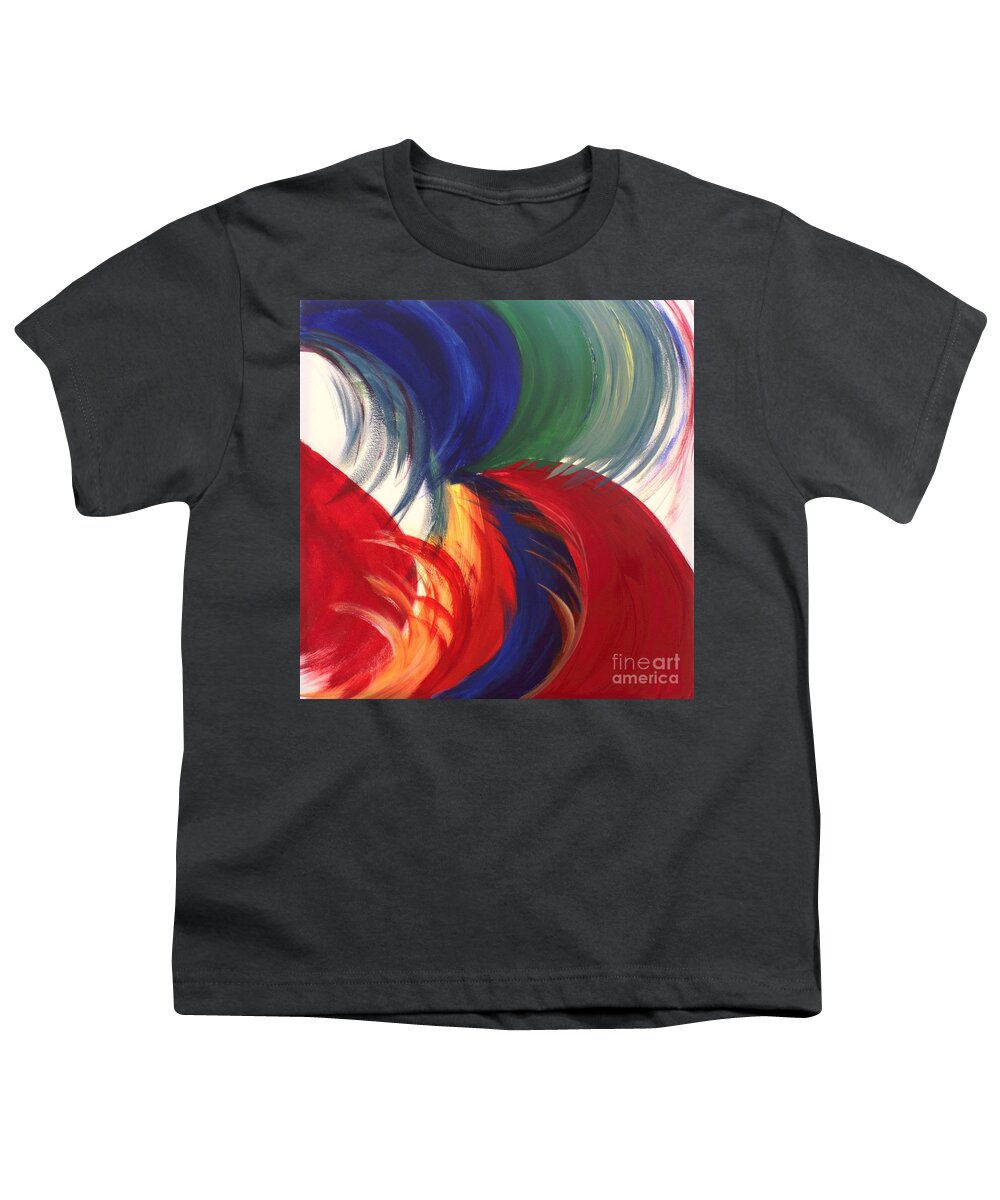 Vibrant Waves Youth T-Shirt featuring the painting Freedom by Sarahleah Hankes