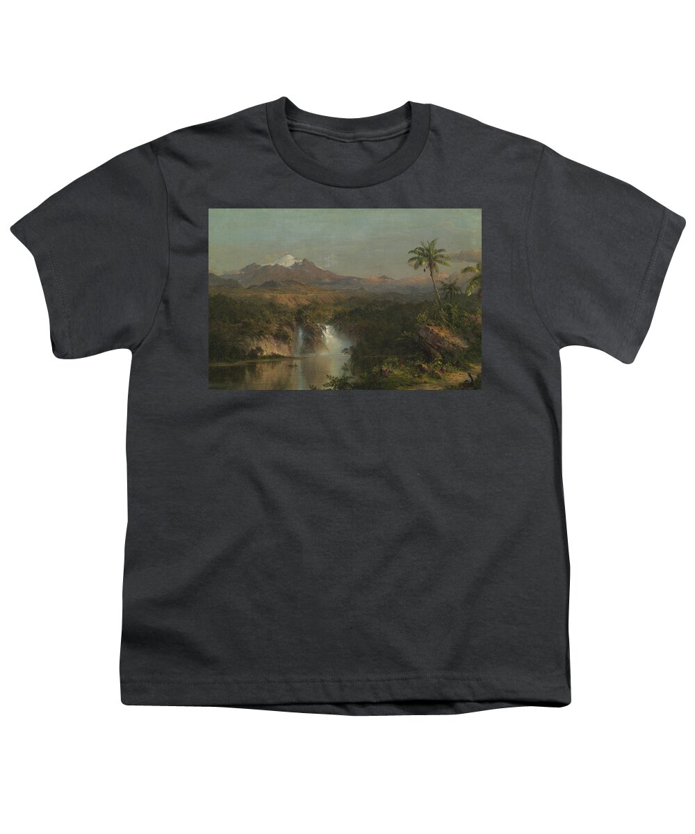 Cotopaxi Youth T-Shirt featuring the painting View of Cotopaxi by Frederic Edwin Church