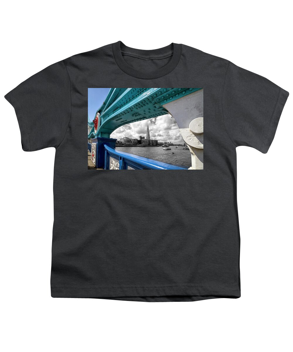 London Youth T-Shirt featuring the photograph View Through Tower Bridge by Shirley Mitchell