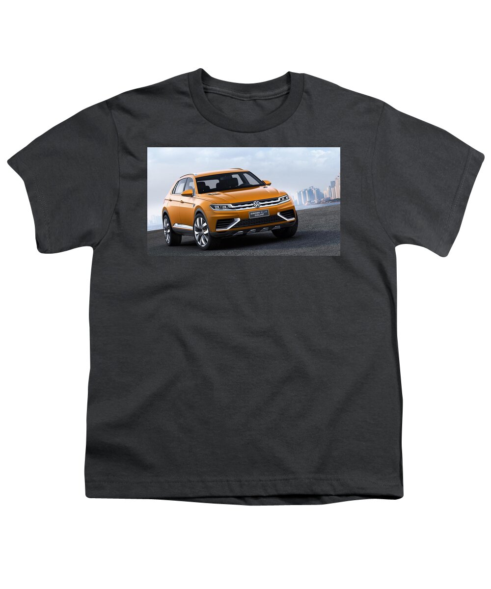 Volkswagen Crossblue Youth T-Shirt featuring the digital art Volkswagen CrossBlue by Maye Loeser