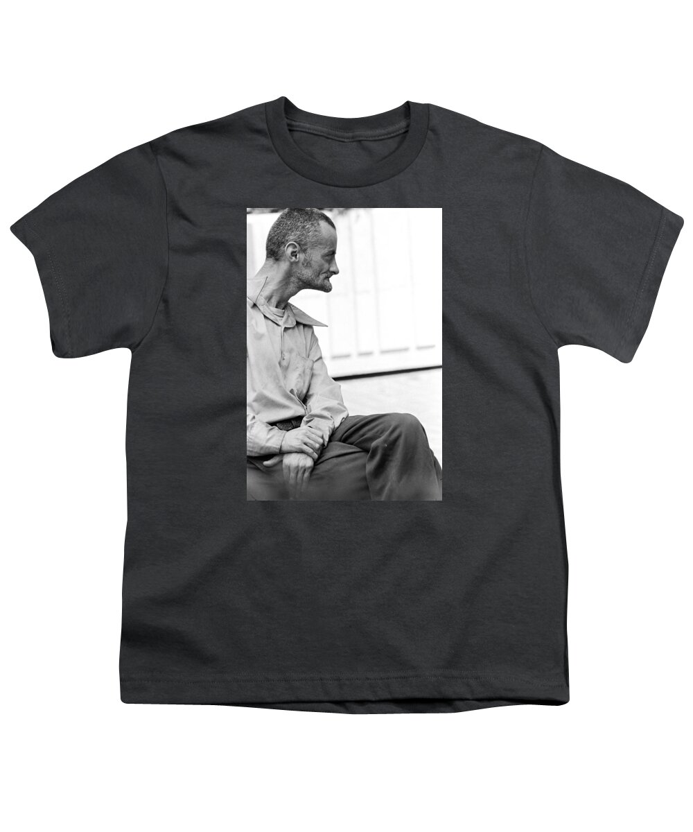 Actions Youth T-Shirt featuring the photograph Waiting by Mike Evangelist