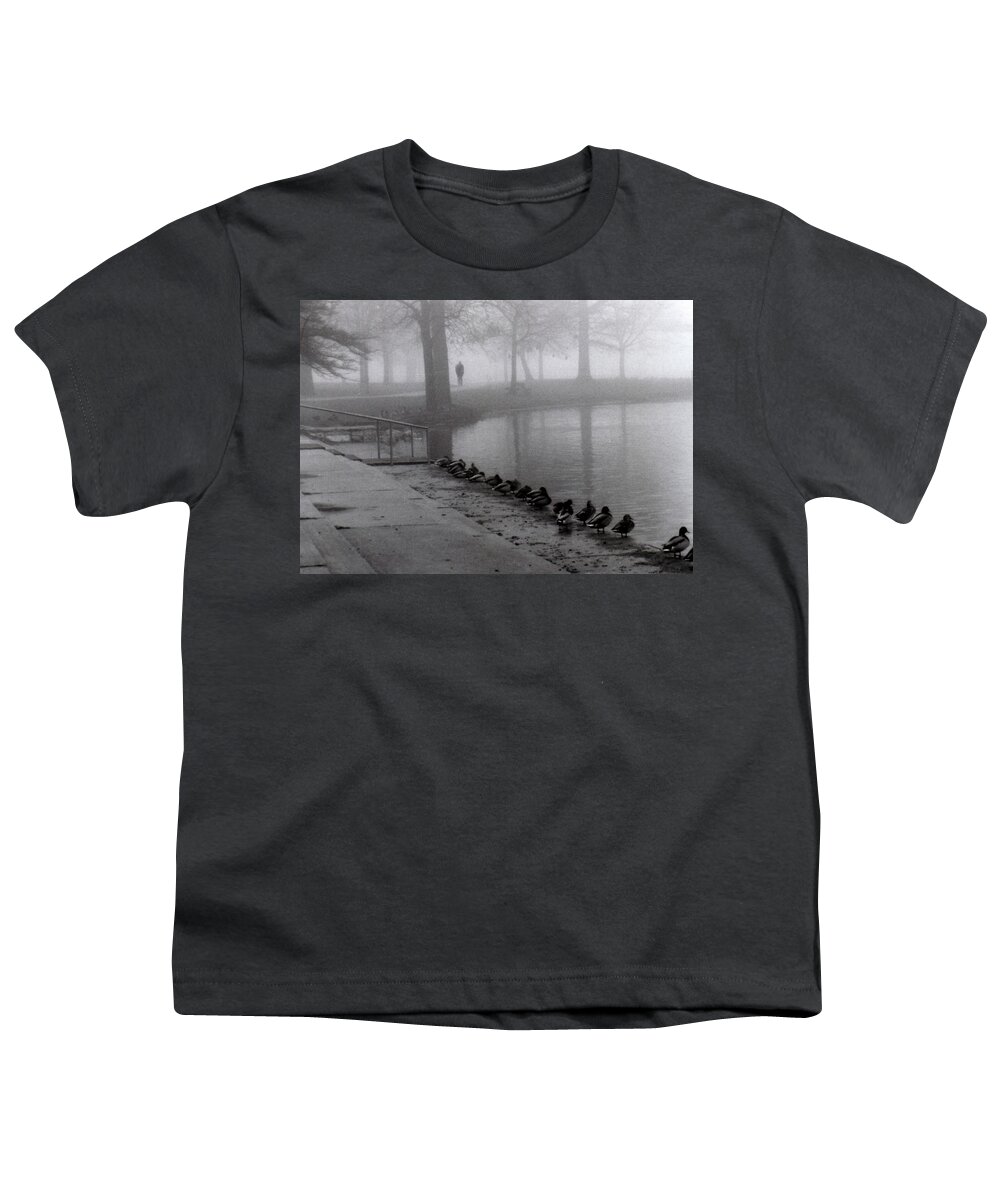 Fog Youth T-Shirt featuring the photograph Walk in the fog by Thomas Pipia