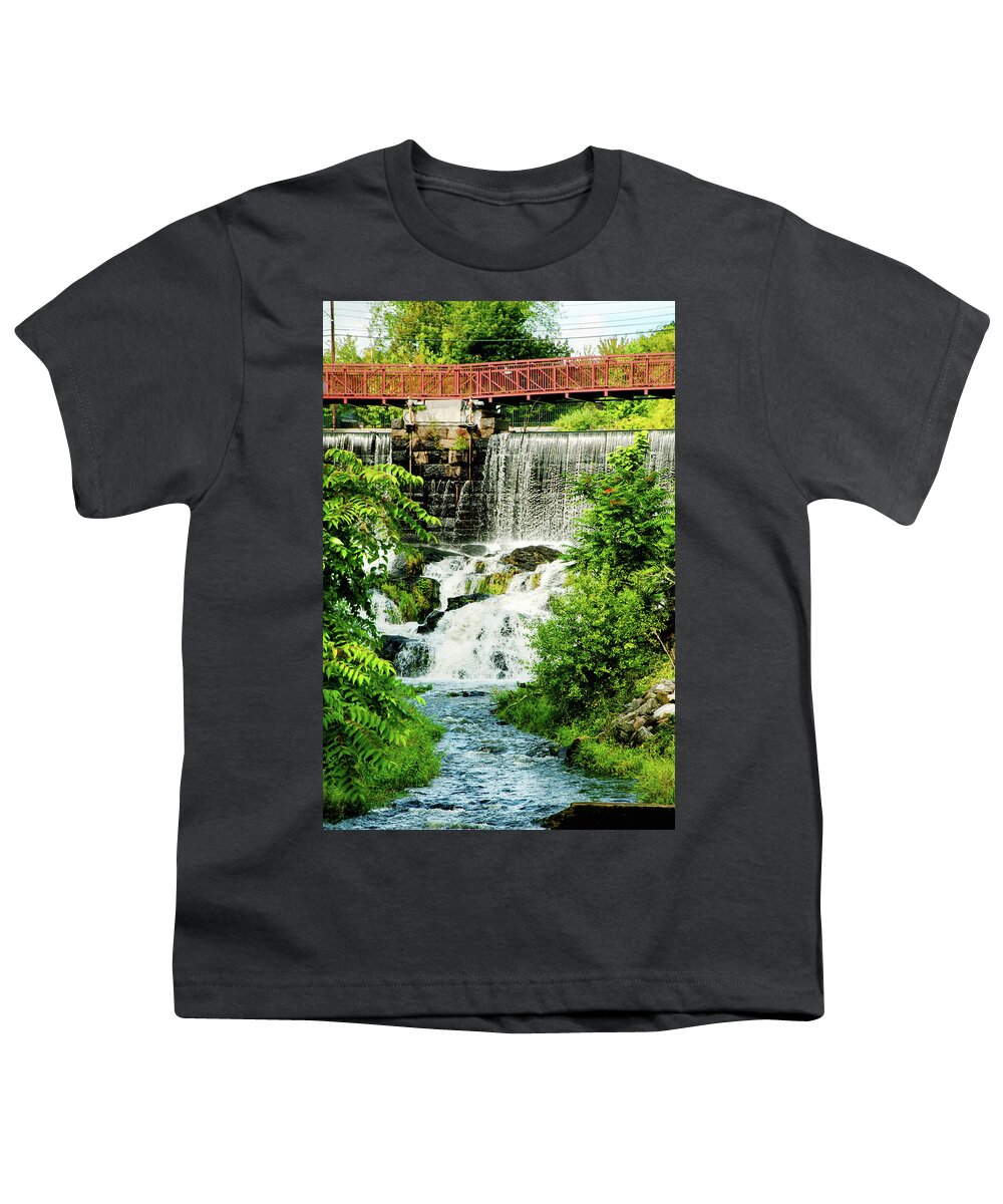 Massachusetts Youth T-Shirt featuring the photograph Walk O'er the Falls by Greg Fortier