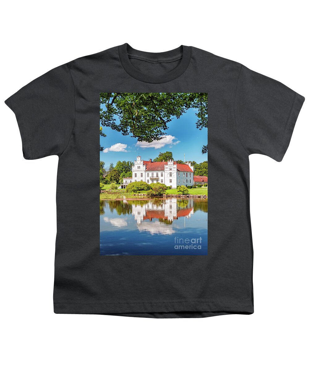 Wanas Youth T-Shirt featuring the photograph Wanas Castle in Skane by Antony McAulay