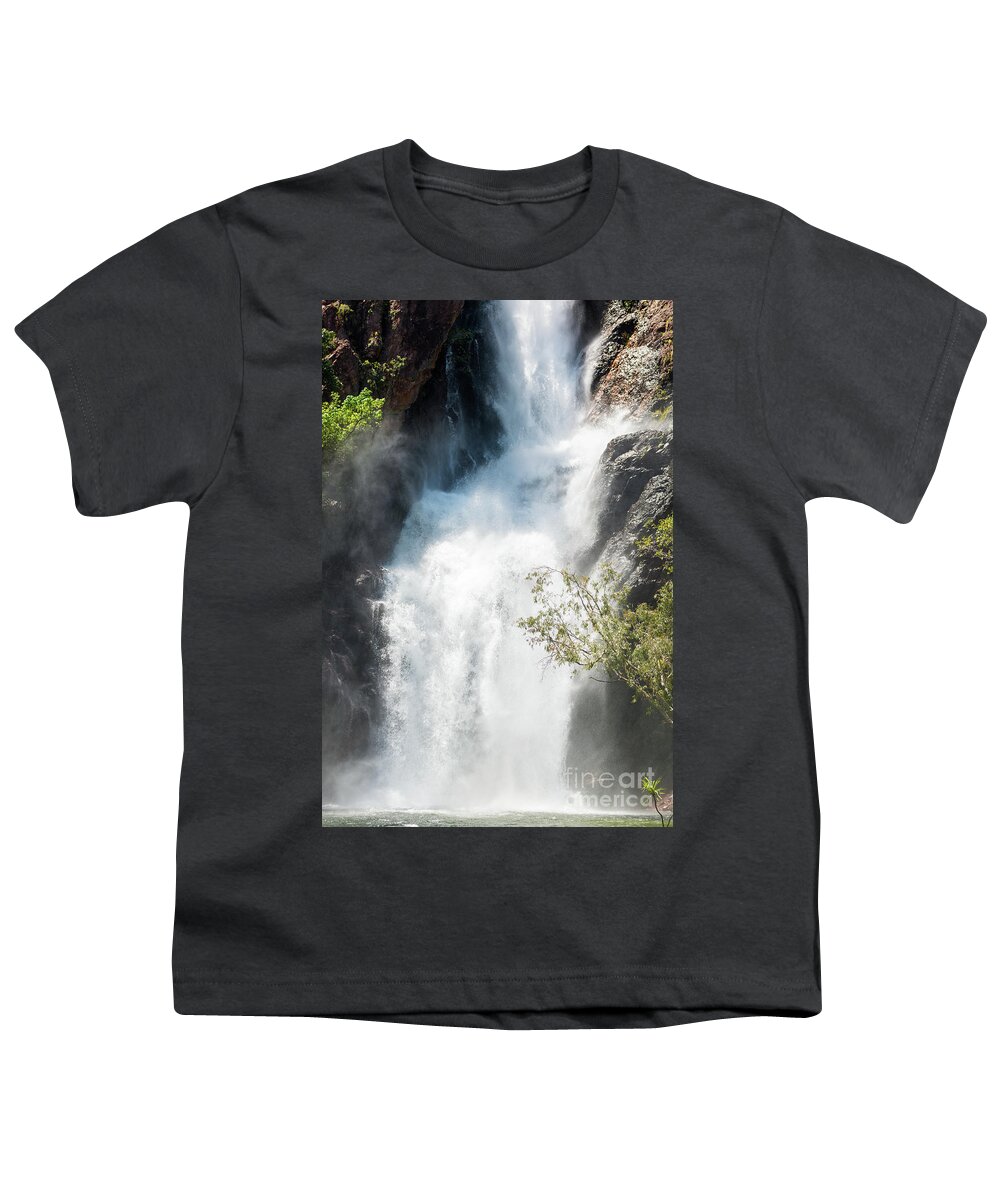 2017 Youth T-Shirt featuring the photograph Wangi Falls during wet season by Andrew Michael