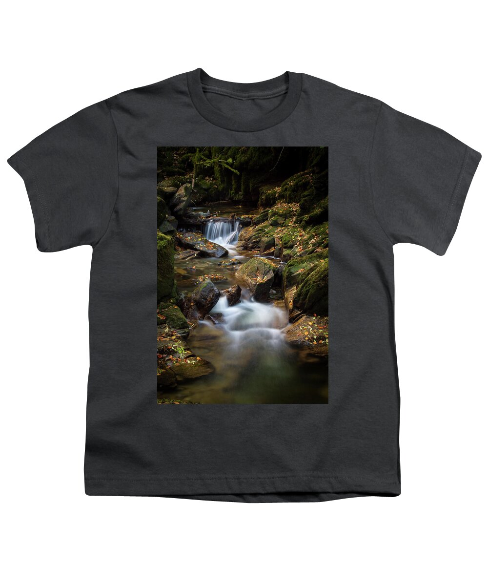 Waterfall Youth T-Shirt featuring the photograph Waterfall below Torc 1 by Mark Callanan