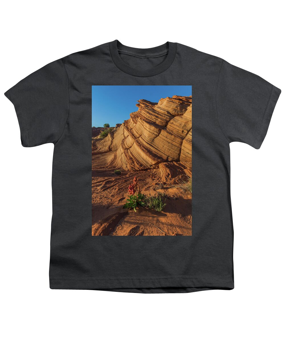 Waterhole Canyon Youth T-Shirt featuring the photograph Waterhole Canyon Evening Solitude by Lon Dittrick