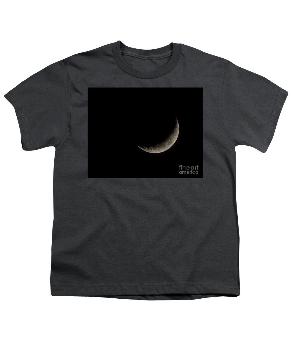 Waxing Crescent Youth T-Shirt featuring the photograph Waxing Crescent 2 by David Bearden