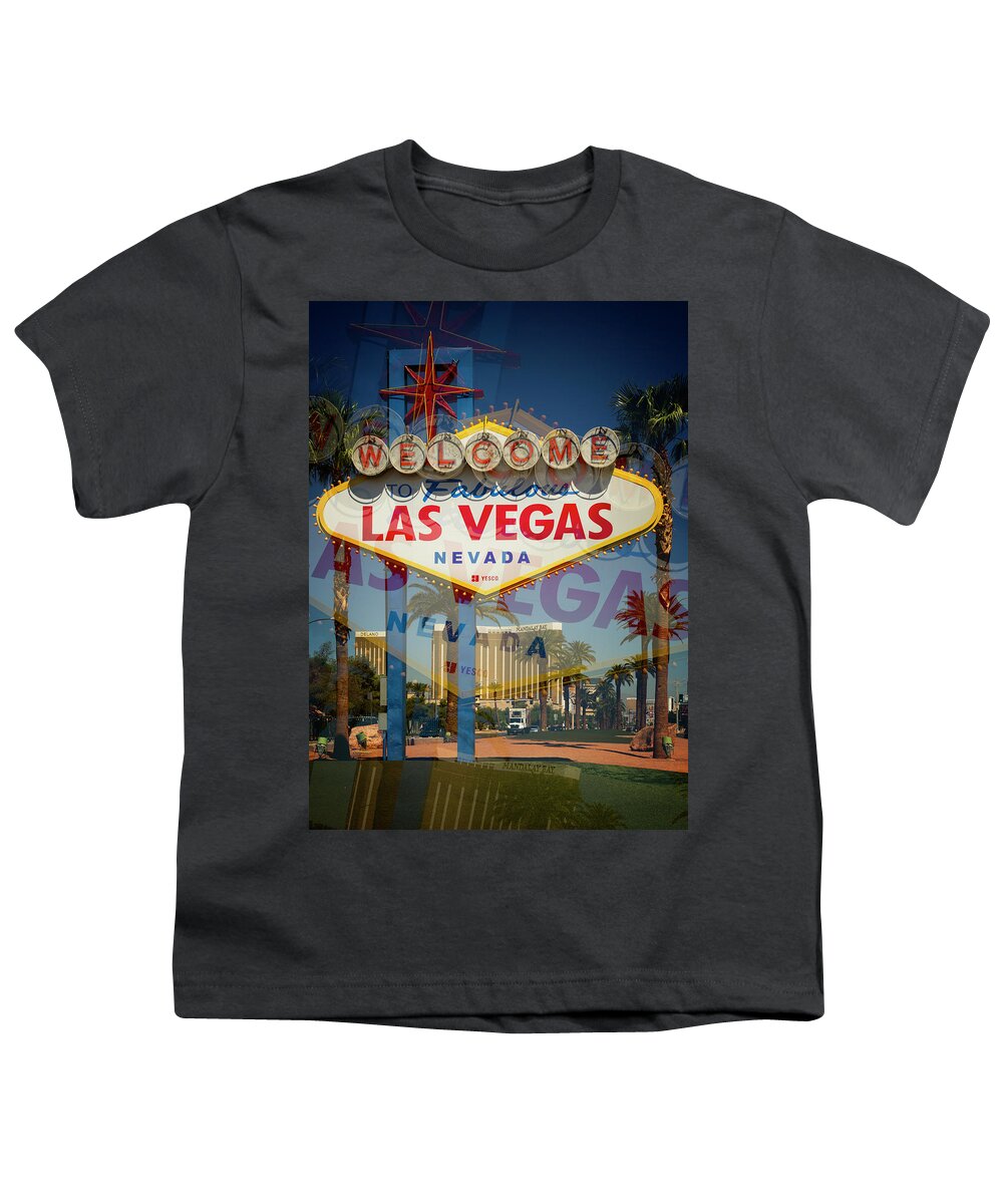 Las Youth T-Shirt featuring the photograph Welcome To Vegas XIII by Ricky Barnard