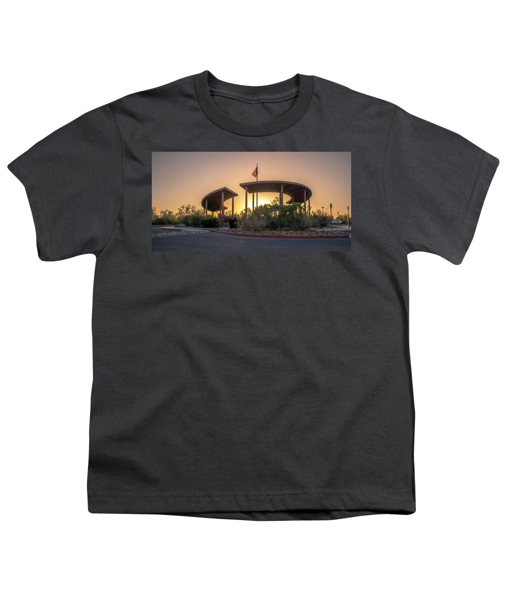 Las Vegas Youth T-Shirt featuring the photograph Wetlands Park entrance by Darrell Foster